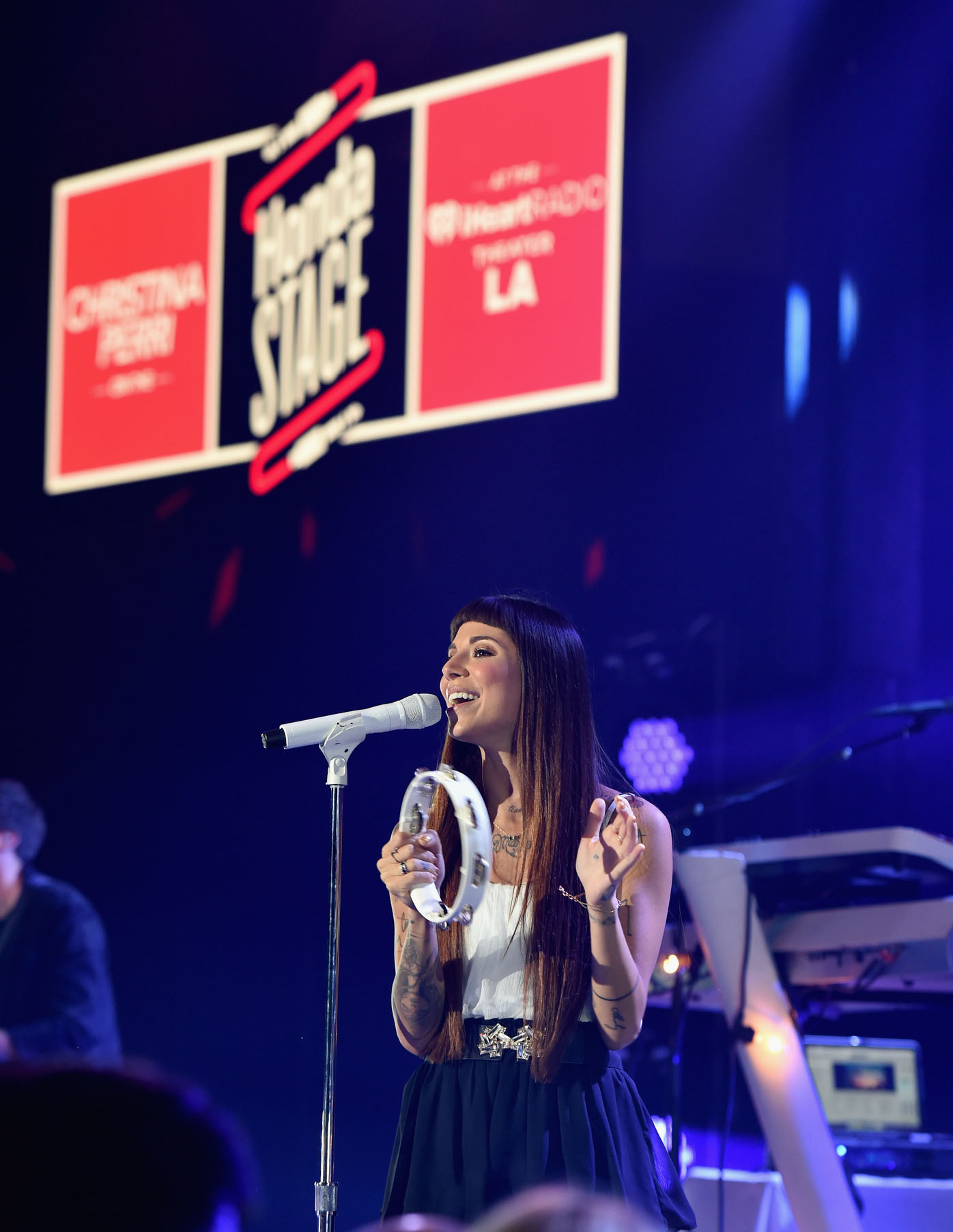 Christina Perri performs on  the Honda Stage at the iHeartRadio Theatre Los Angeles on Aug. 8 (Photo by Kevin Winter/Getty Images for Clear Channel)