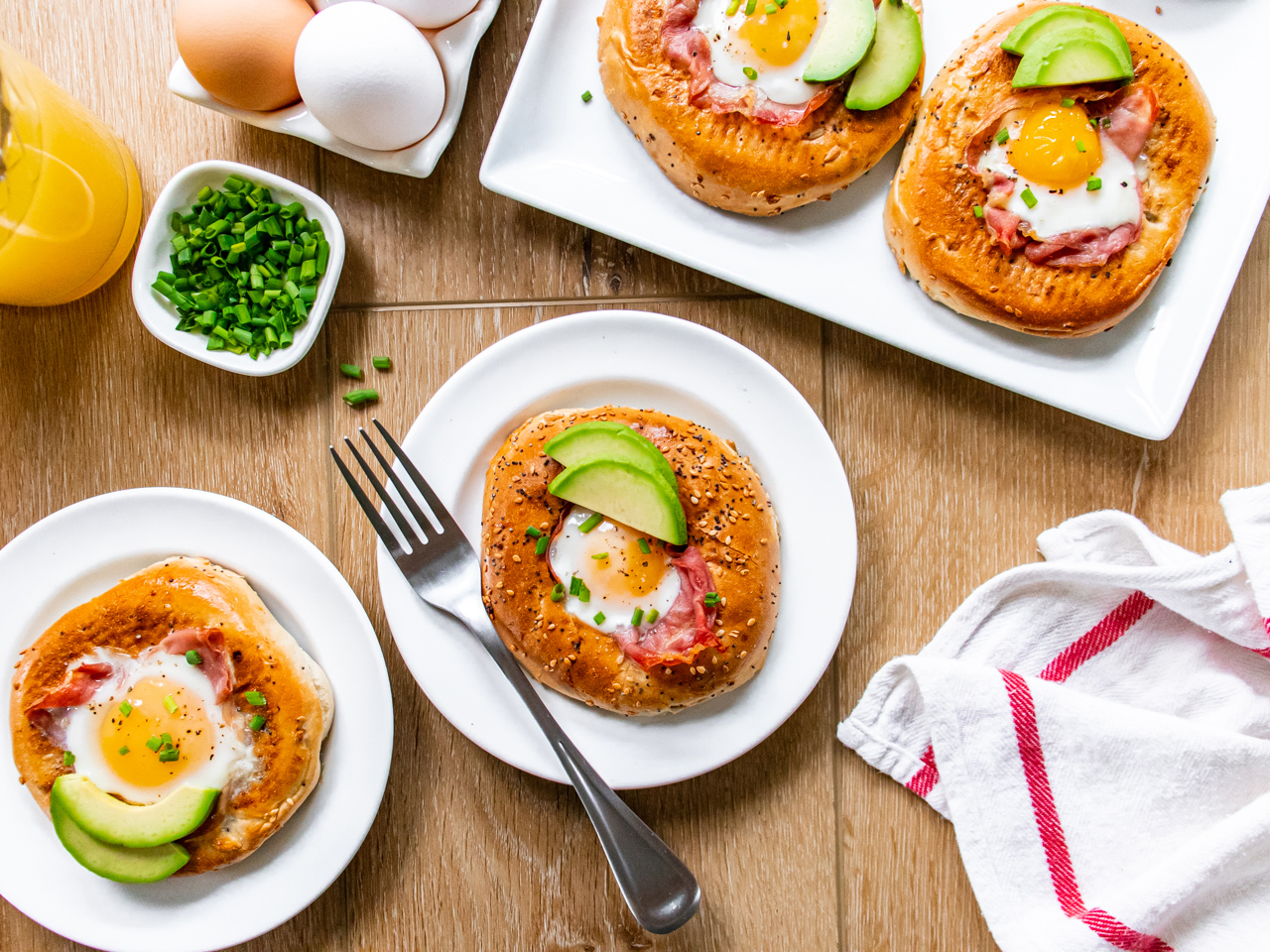 Sheet Pan Egg in a Bagel Hole