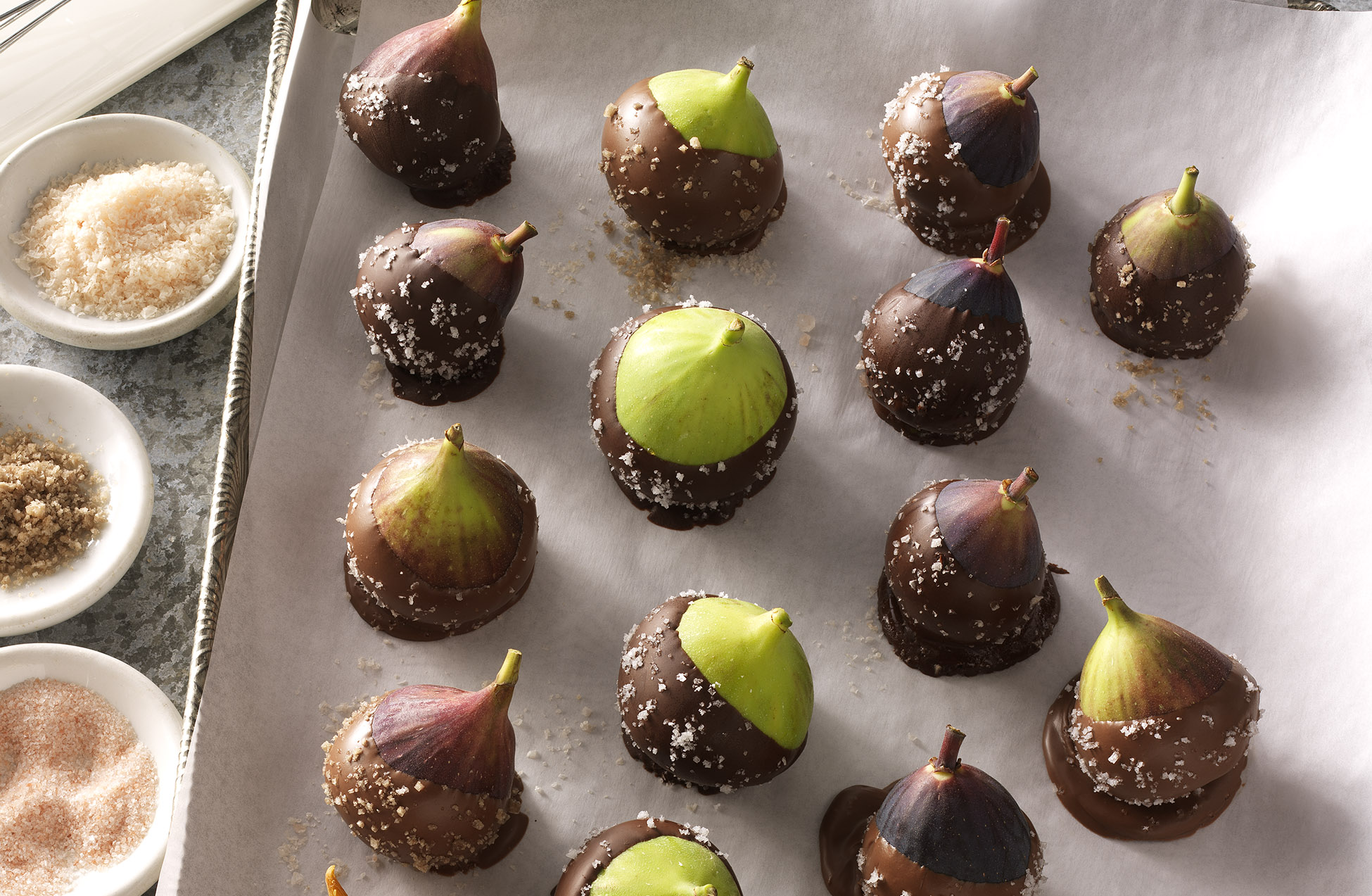 Need a quick dessert? Dip California Fresh or Dried Figs in chocolate with a sprinkle of sea salt.