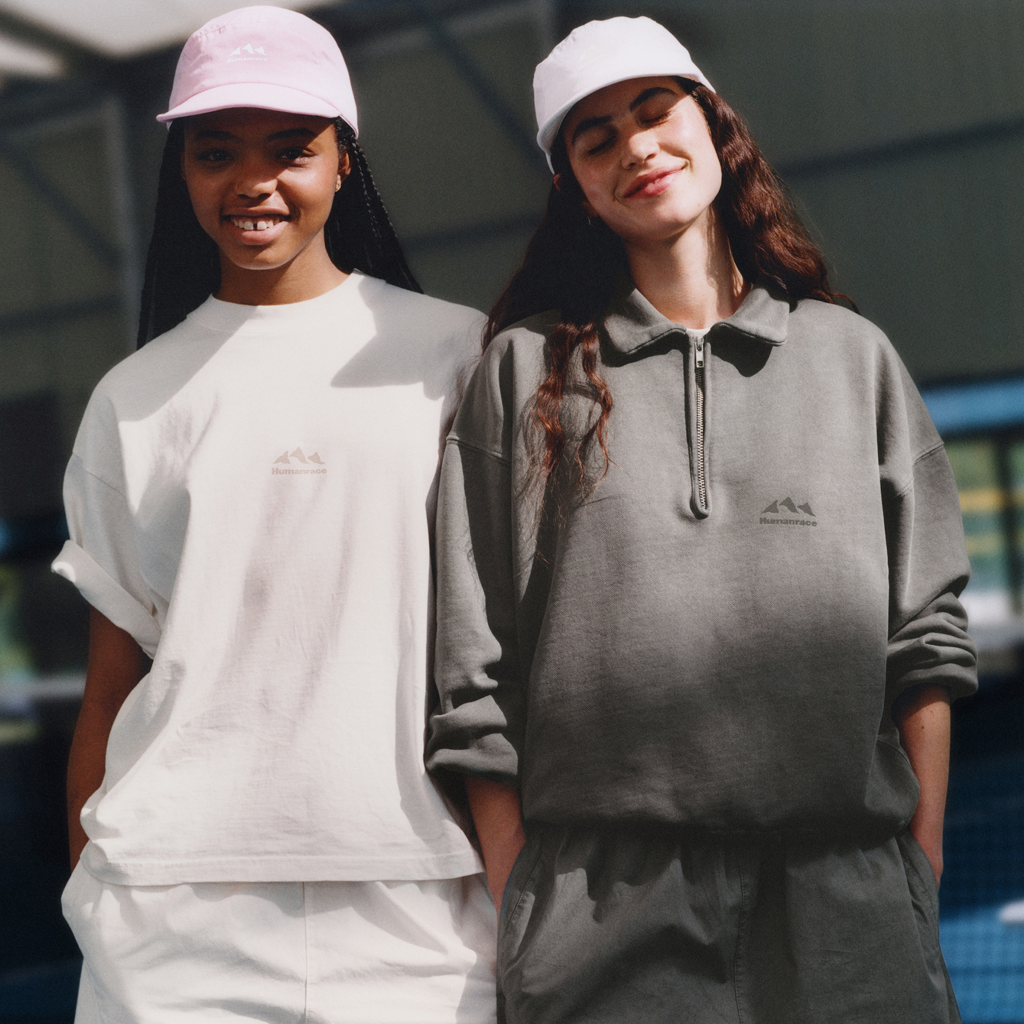 Girls in tennis clothing