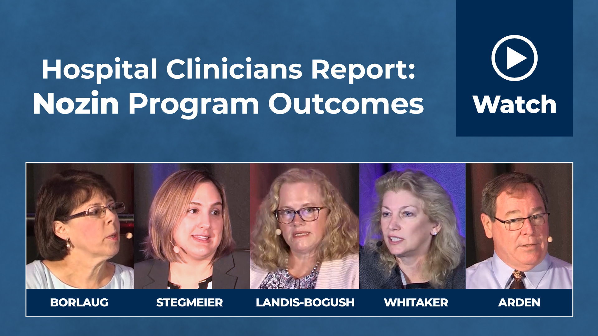 Hospital clinicians report on Nozin programs- APIC 2019 Video